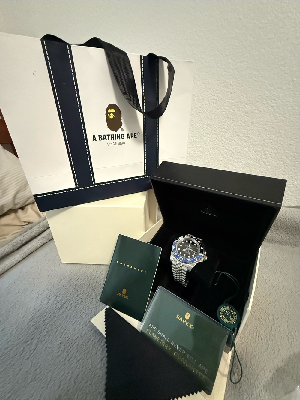 BAPE Type 2 BAPEX Watch Batman Blue Black [RARE] By a Bathing Ape